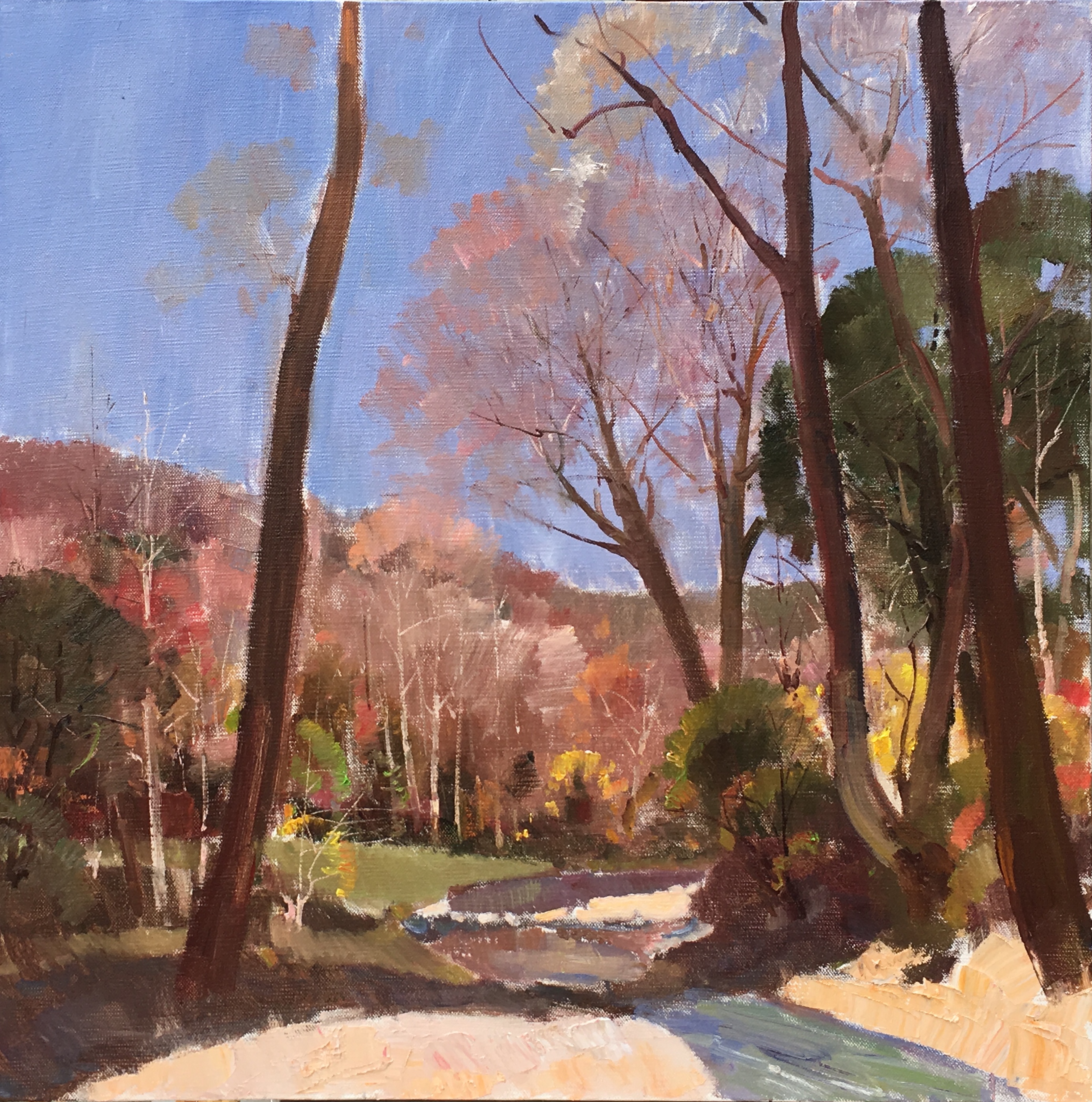 秋日的山林  100X100CM