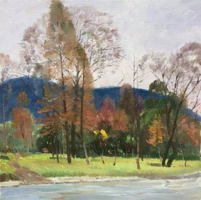 秋意山林 100X100cm