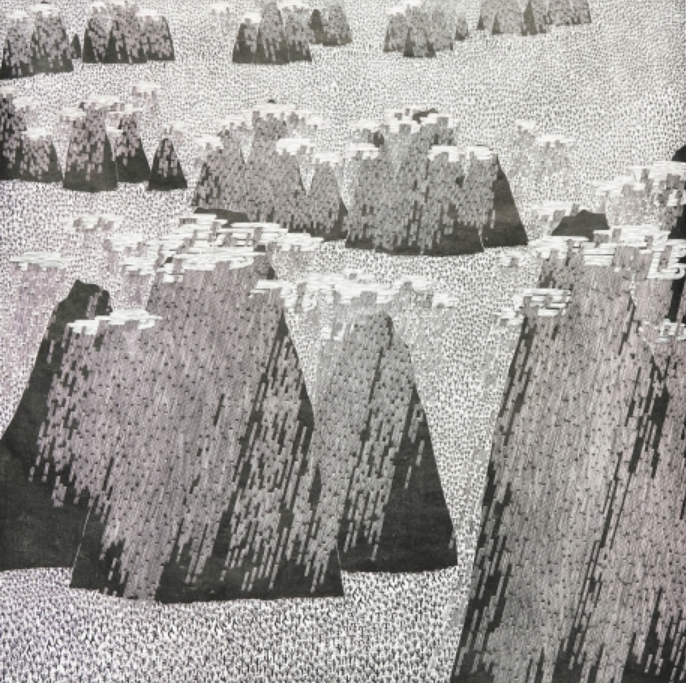 版画《游山》