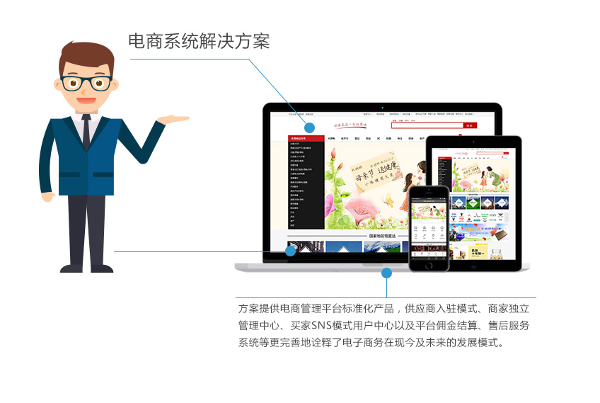 电商平台三合一解决方案/电子商务解决方案
