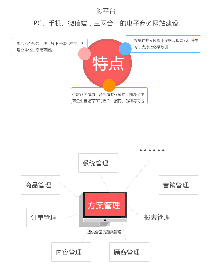 电商平台三合一解决方案/电子商务解决方案