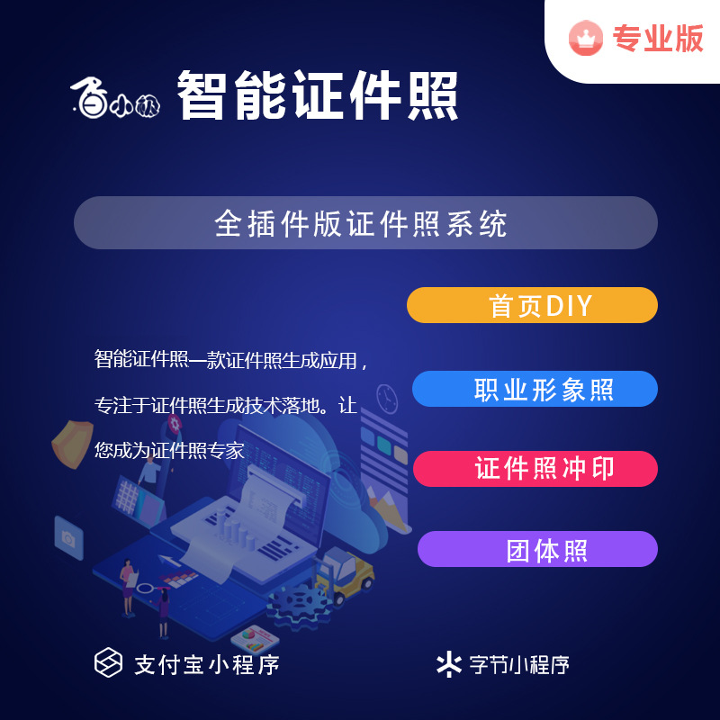 智能证件照专业版无限多开证件照系统正版源码系统出售