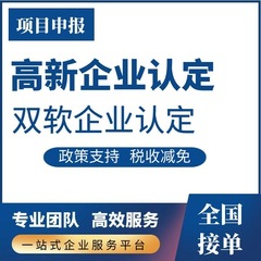 高新企业认定双软企业软件产品软件企业认定