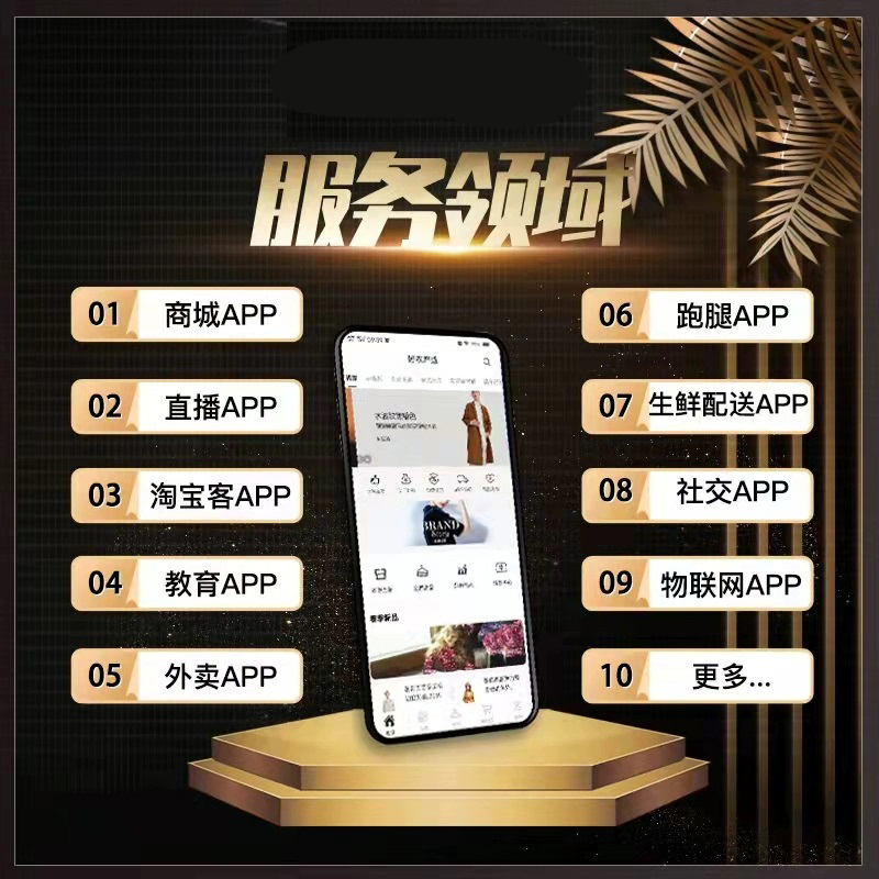 APP开发定制软件制作小程序公众号商城外卖物联网同城直播交友