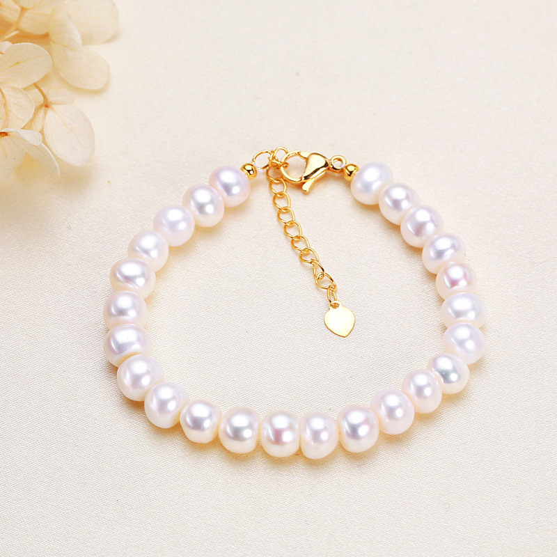 直供素色珍珠手饰潮韩版时尚百搭手串小众设计淡水珍珠手链女